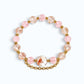 White Rabbit Fur Quartz Charm + Golden Super Seven Quartz w/ Mozambique Rose Quartz Bracelet