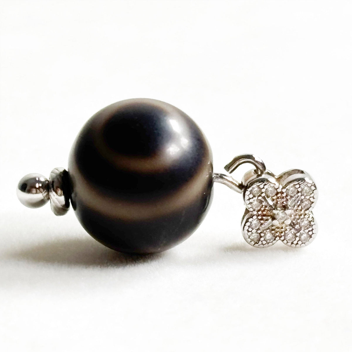 Striped Dzi Bead Pendant