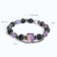 Ametrine Charm + Fluorite Pyrite w/ Eye Auralite Quartz Bracelet