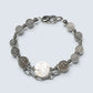 Snowflake Phantom Charm + Grey Rutilated Quartz w/ Grey Moonstone Bangle