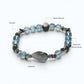 Labradorite Charm + Aquamarine Phantom Quartz w/ Sweden Meteorite Bracelet