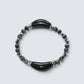 Double Silver Obsidian Charm w/ Black Auralite Bracelet