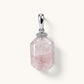 Pink Rabbit Fur Quartz Pendant