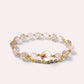 White Rabbit Fur Quartz Charm + Golden Super Seven Quartz w/ Mozambique Rose Quartz Bracelet