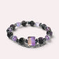 Ametrine Charm + Fluorite Pyrite w/ Eye Auralite Quartz Bracelet