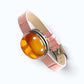 Golden Honey Amber Leather Bracelet