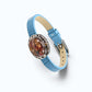 Calcite Rutilated Leather Bracelet