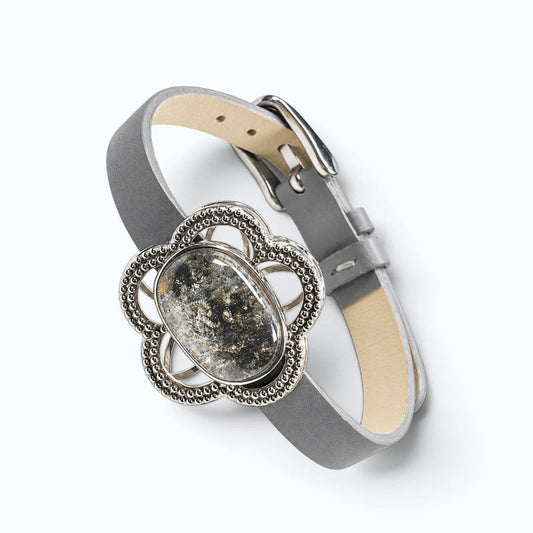 Chalcopyrite Leather Bracelet