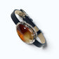Golden Honey Amber Leather Bracelet