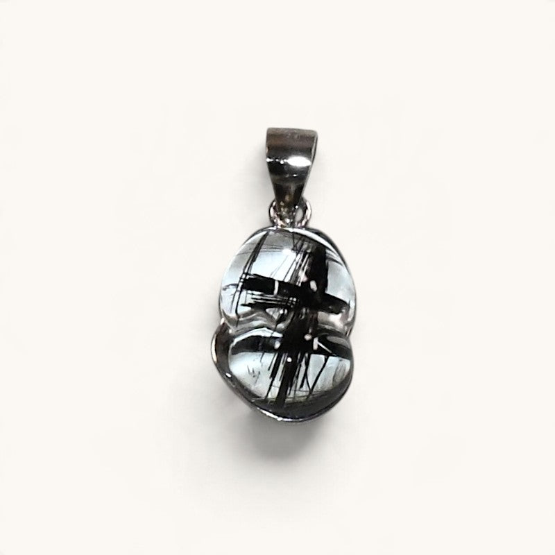 Cutie Fox Black Rutilated Quartz Pendant