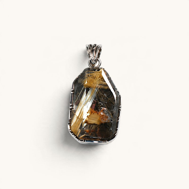 Rutilated Phantom Quartz Pendant