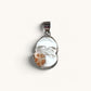 Cutie Floral Fox Yellow Rabbit Fur Quartz Pendant