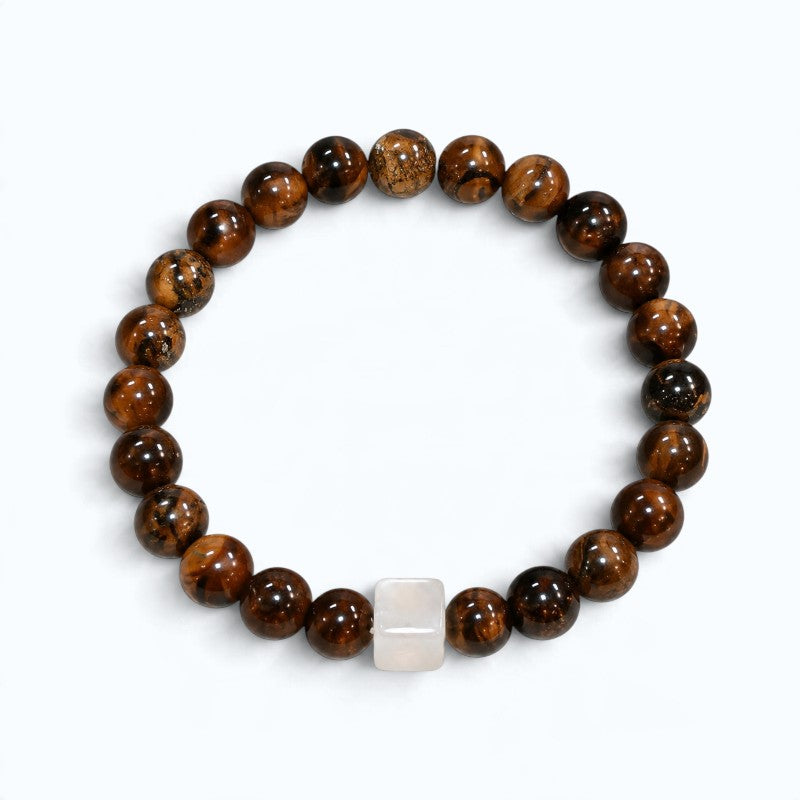 Moonstone Charm w/ Medicine Amber Bracelet
