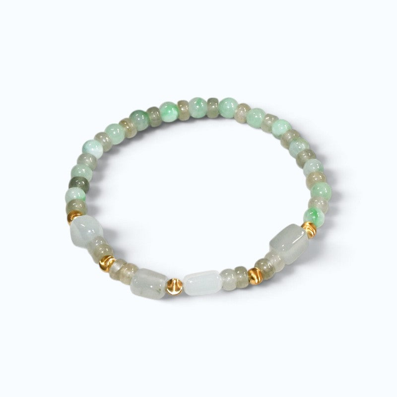 Icy & Green Jadeite Jade Bracelet