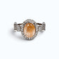 Yellow Rabbit Fur Quartz Ring