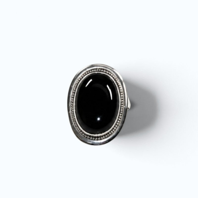 Black Agate Ring