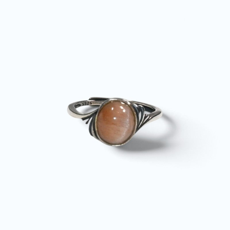 Pink Rabbit Fur Quartz Ring