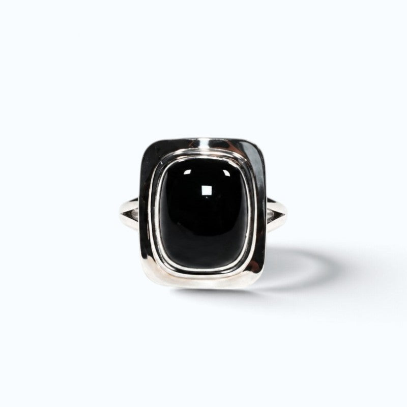 Black Agate Ring