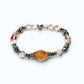 Golden Rutilated Quartz Charm + Hematoid Quartz w/ Sweden Meteorite Bracelet