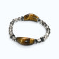 Double Tiger Eye Charm w/ Black Rutilated Quartz Bracelet