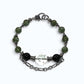 Green Crystal Charm + Green Lithium Mica w/ Hypersthene Bangle