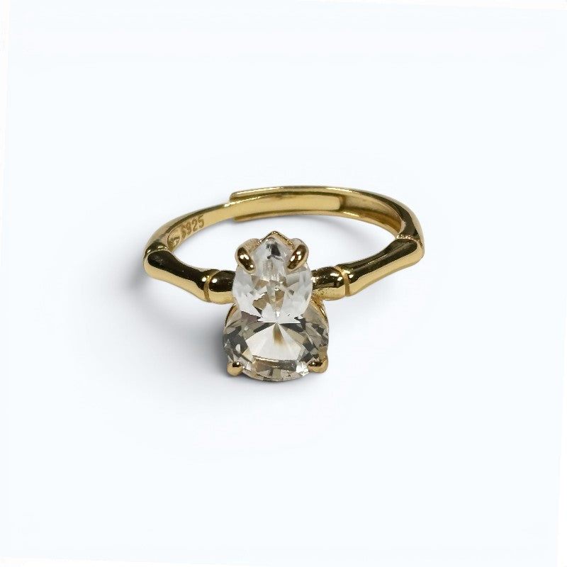 Clear Quartz Gourd Ring