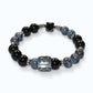 Silver B Charm + Pietersite w/ Black Tourmaline Bracelet