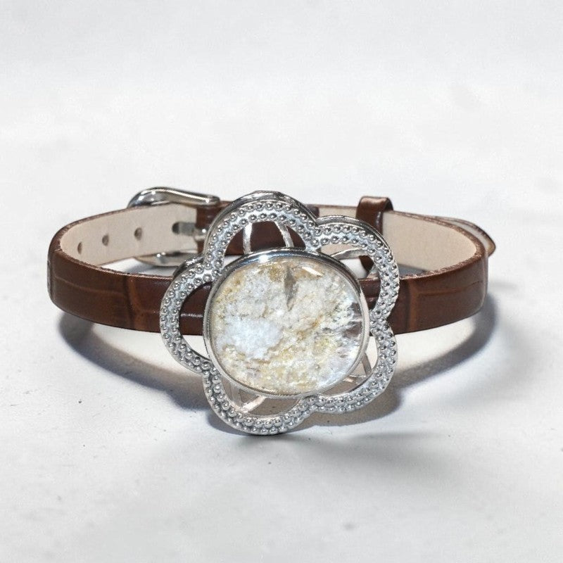 White Phantom Leather Bracelet