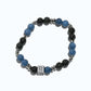 Letter R  | Green Phantom Quartz & Blue Opal Bracelet