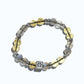 Letter O  | Grey Moonstone & Libyan Desert Glass Bracelet