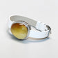 Yellow Amber Leather Bracelet