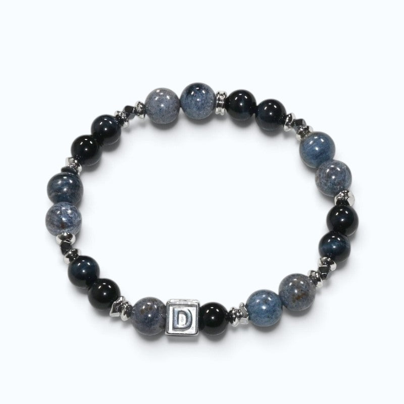 Letter D | Pietersite & Blue Tiger Eye Bracelet