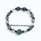 Aquamarine Charm + Kyanite w/ Brookite in Quartz Bracelet