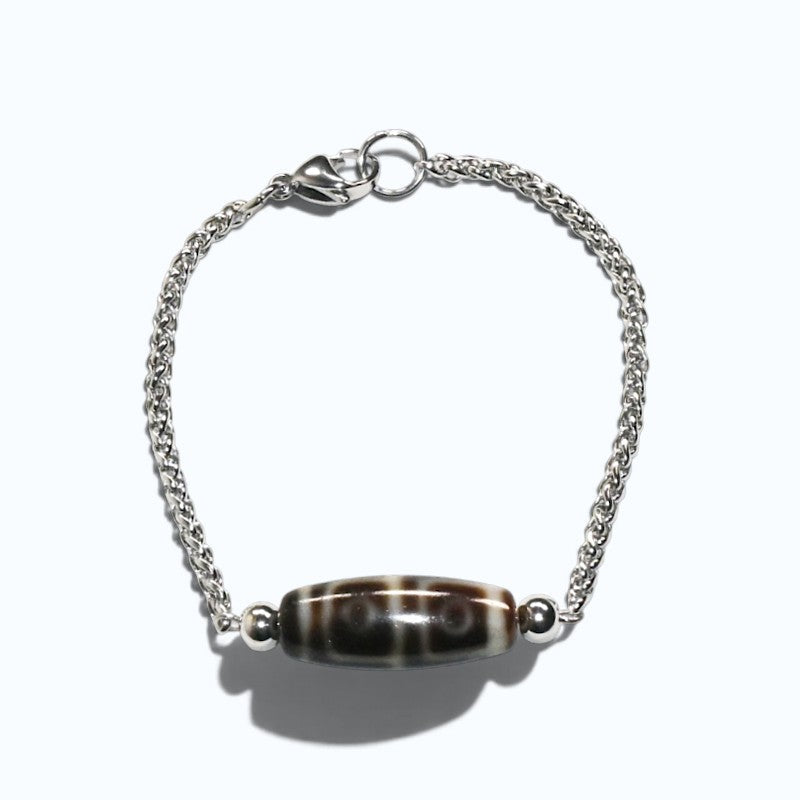 Four Eye Dzi Bead Bracelet