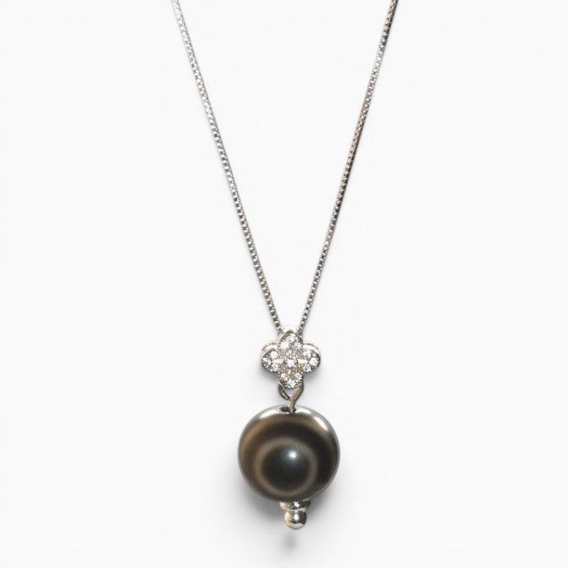 Striped Dzi Bead Pendant