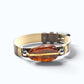 Golden Amber Leather Bracelet