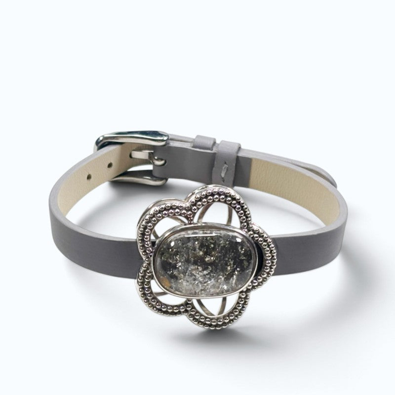 Chalcopyrite Leather Bracelet