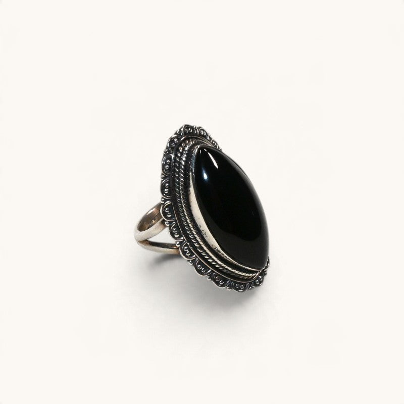 Black Agate Ring