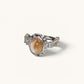 Yellow Rabbit Fur Quartz Ring