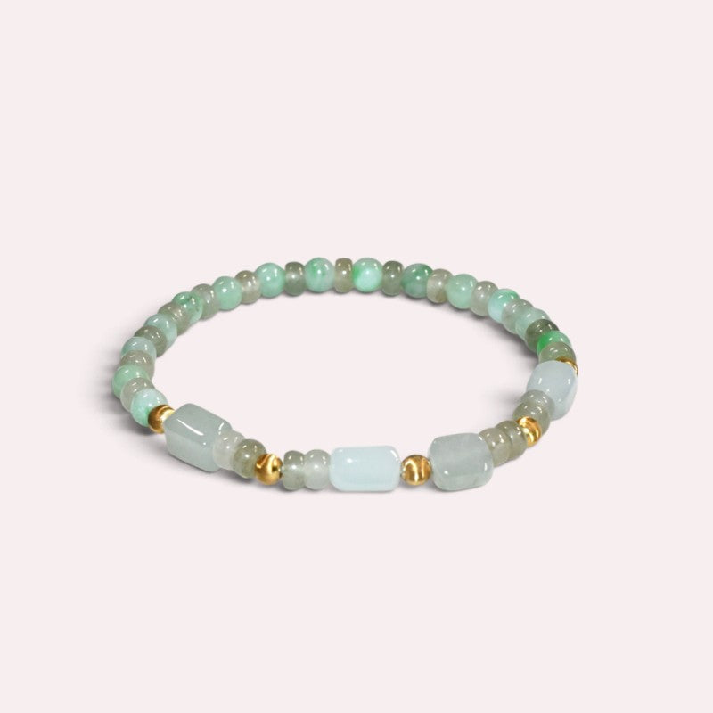 Icy & Green Jadeite Jade Bracelet