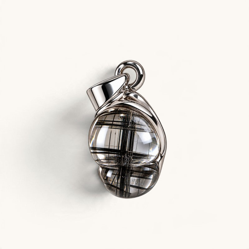Cutie Fox Black Rutilated Quartz Pendant