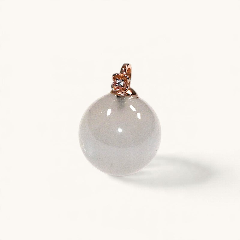 White Rabbit Fur Quartz Pendant
