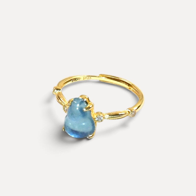 Aquamarine Gourd Ring
