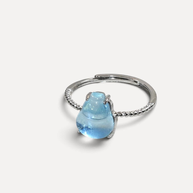 Aquamarine Gourd Ring