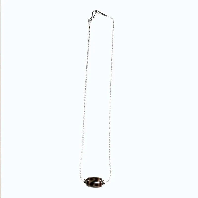 Six Eye Tiger Tooth Dzi Bead