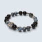 Silver B Charm + Pietersite w/ Black Tourmaline Bracelet