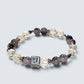 Letter J | Yellow Phantom Pyramid & Eye Auralite Bracelet
