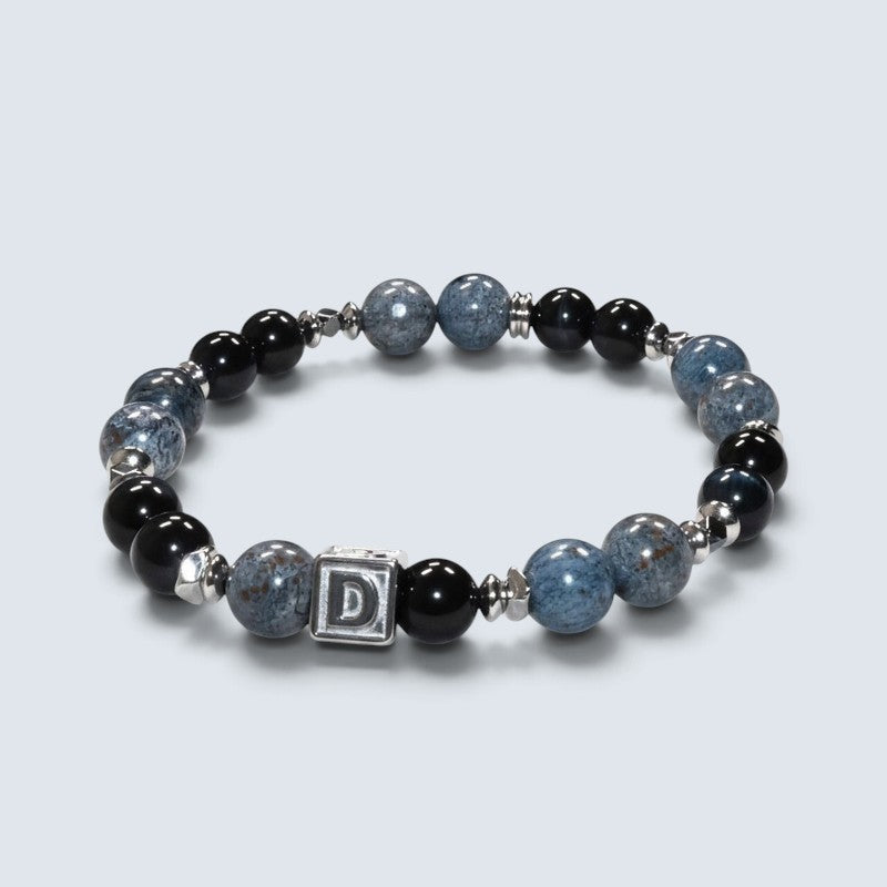 Letter D | Pietersite & Blue Tiger Eye Bracelet