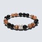 Letter P | Peach Moonstone & Hypersthene Bracelet