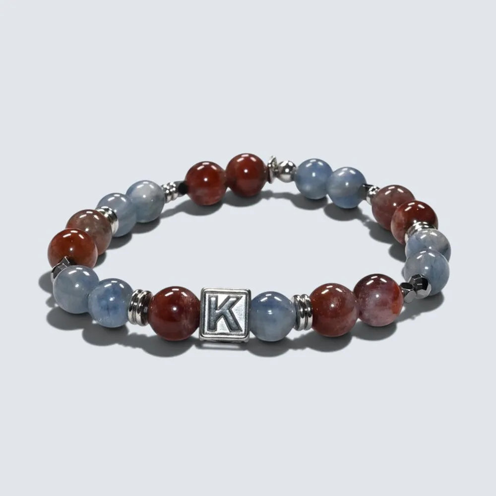 Letter K | Red Auralite  & Kyanite Bracelet